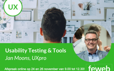 Online cursus: usability testing op 24 & 26 november telkens van 9:00 tot 12:30